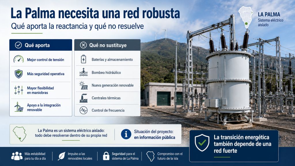 Aportaciones y límites de la reactancia de Las Breñas dentro del sistema eléctrico aislado de La Palma.