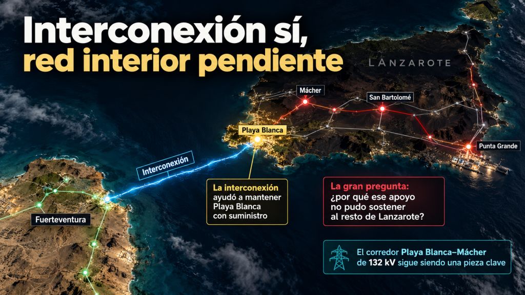 Interconexión eléctrica entre Fuerteventura y Playa Blanca y red interior de Lanzarote hacia Mácher, San Bartolomé y Punta Grande