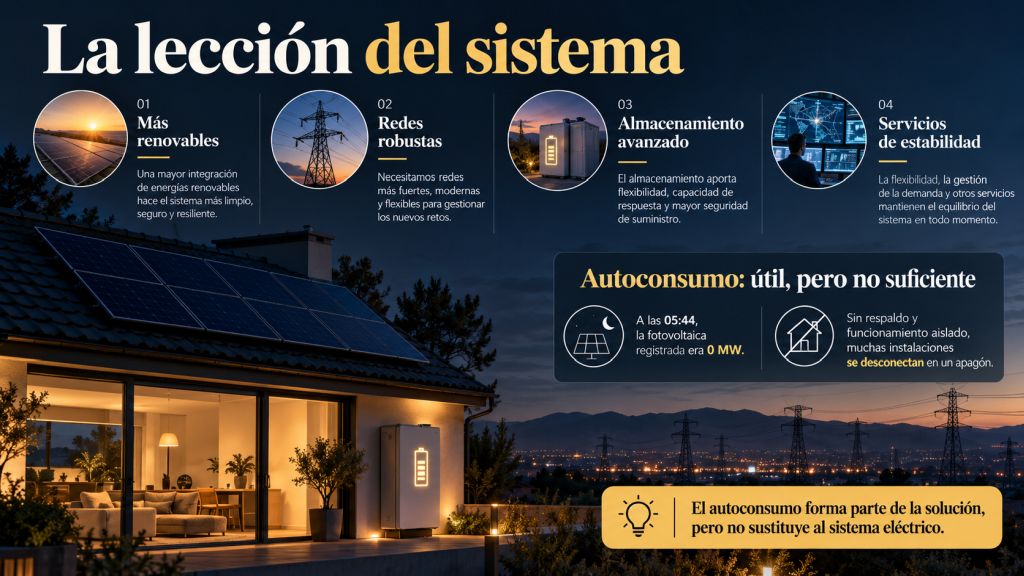 Lecciones del cero energético en Lanzarote sobre renovables, redes robustas, almacenamiento, estabilidad y límites del autoconsumo